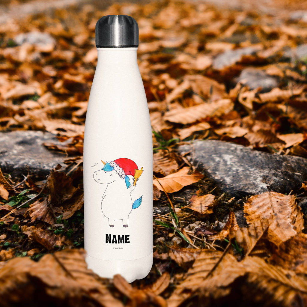 Personalisierte Thermosflasche Einhorn Weihnachtsmann Personalisierte Isolierflasche, Personalisierte Thermoflasche, Personalisierte Trinkflasche, Trinkflasche Mit Namen, Wunschname, Bedrucken, Namensflasche, Einhorn, Einhörner, Einhorn Deko, Pegasus, Unicorn, Gin, Schokolade, Schoki, Weihnachten, Weihnachtsmann, Nikolaus, Wunschzettel, Wunschliste, Feenstaub