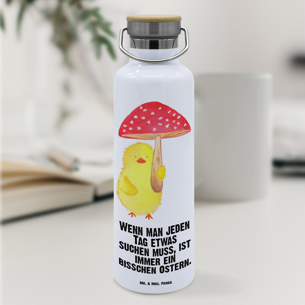 Trinkflasche Küken Fliegenpilz Thermosflasche, Isolierflasche, Edelstahl, Trinkflasche, isoliert, Wamrhaltefunktion, Sportflasche, Flasche zum Sport, Sportlerflasche, Ostern, Osterhase, Ostergeschenke, Osternest, Osterdeko, Geschenke zu Ostern, Ostern Geschenk, Ostergeschenke Kinder, Ostern Kinder, Küken, Fliegenpilz, Glückspilz, Frohe Ostern, Ostergrüße