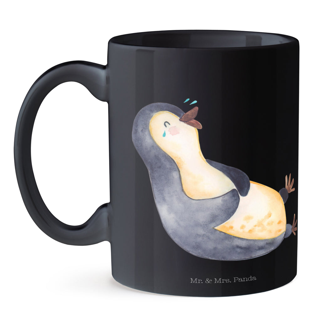 Tasse Pinguin lachend Tasse, Kaffeetasse, Teetasse, Becher, Kaffeebecher, Teebecher, Keramiktasse, Porzellantasse, Büro Tasse, Geschenk Tasse, Tasse Sprüche, Tasse Motive, Pinguin, Pinguine, lustiger Spruch, Optimismus, Fröhlich, Lachen, Humor, Fröhlichkeit