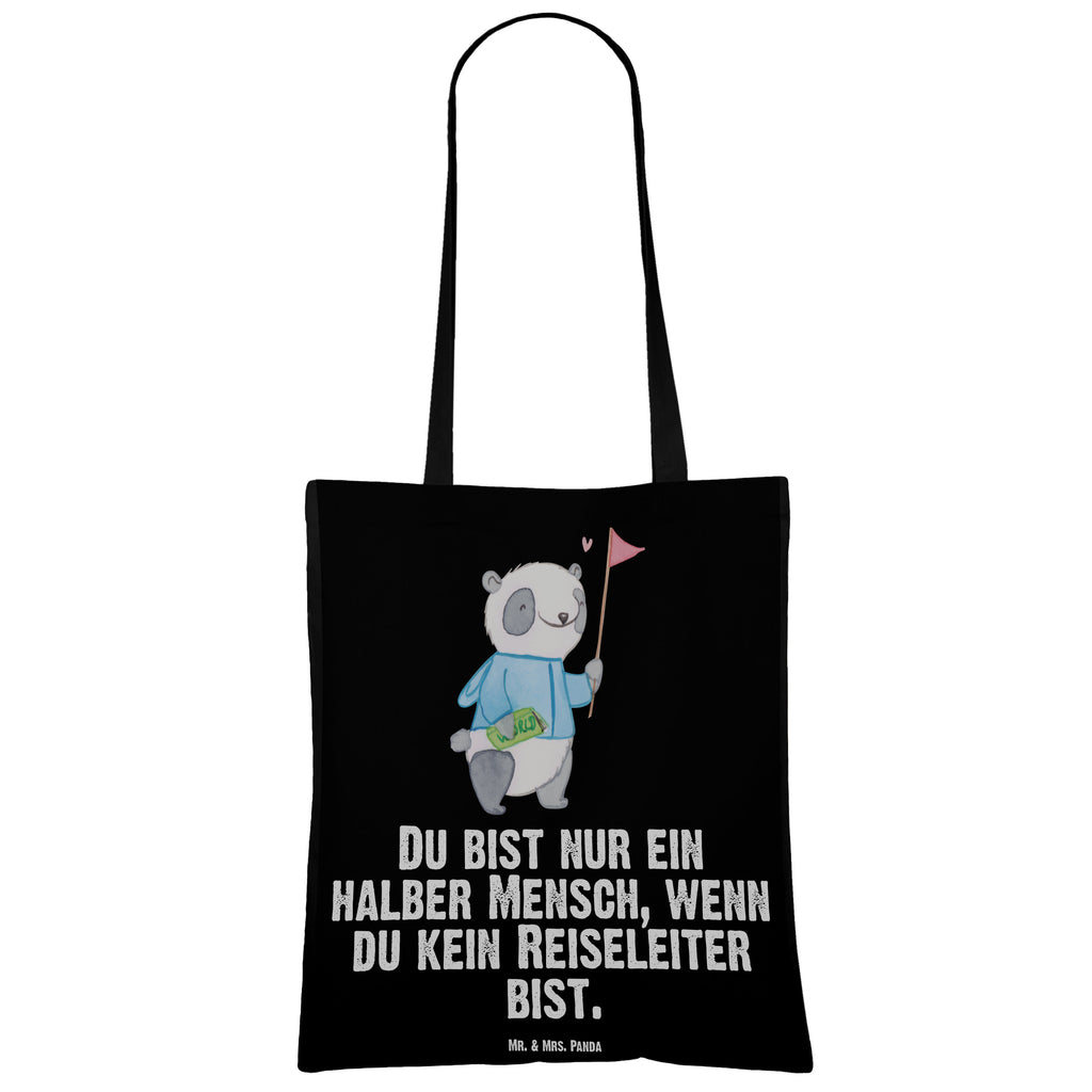 Tragetasche Reiseleiter mit Herz Beuteltasche, Beutel, Einkaufstasche, Jutebeutel, Stoffbeutel, Tasche, Shopper, Umhängetasche, Strandtasche, Schultertasche, Stofftasche, Tragetasche, Badetasche, Jutetasche, Einkaufstüte, Laptoptasche, Beruf, Ausbildung, Jubiläum, Abschied, Rente, Kollege, Kollegin, Geschenk, Schenken, Arbeitskollege, Mitarbeiter, Firma, Danke, Dankeschön