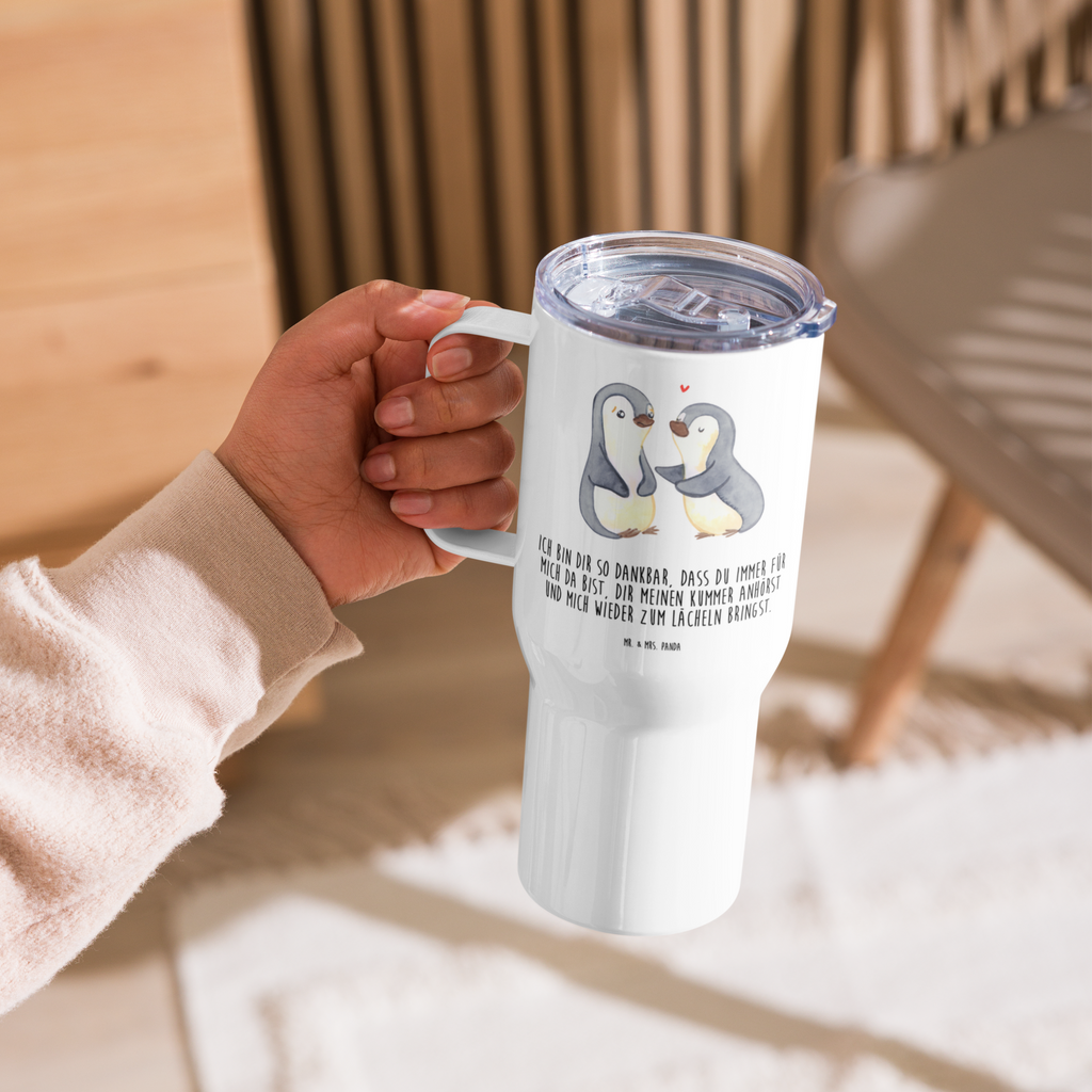 XXL Thermobecher Pinguine trösten Thermobecher, XL Thermobecher, Reisebecher, XL Reisetasse, Großer Thermobecher, Autobecher, Jumbo Becher, Liebe, Partner, Freund, Freundin, Ehemann, Ehefrau, Heiraten, Verlobung, Heiratsantrag, Liebesgeschenk, Jahrestag, Hocheitstag, Valentinstag, Geschenk für Frauen, Hochzeitstag, Mitbringsel, Geschenk für Freundin, Geschenk für Partner, Liebesbeweis, für Männer, für Ehemann