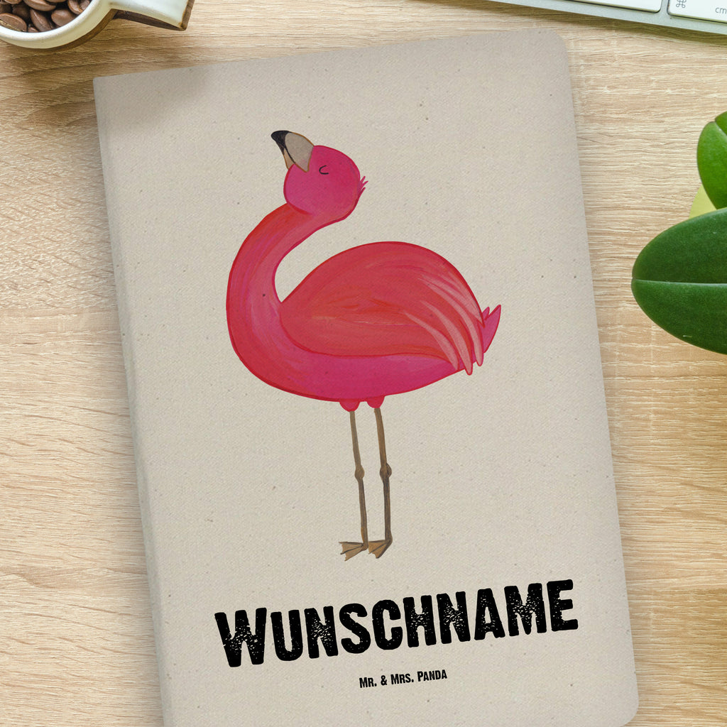 DIN A4 Personalisiertes Notizbuch Flamingo stolz Personalisiertes Notizbuch, Notizbuch mit Namen, Notizbuch bedrucken, Personalisierung, Namensbuch, Namen, Flamingo, stolz, Freude, Selbstliebe, Selbstakzeptanz, Freundin, beste Freundin, Tochter, Mama, Schwester