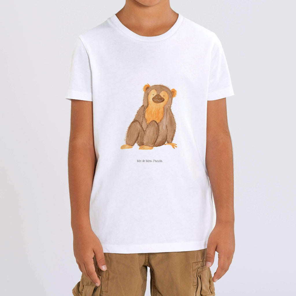 Organic Kinder T-Shirt Affe Kinder T-Shirt, Kinder T-Shirt Mädchen, Kinder T-Shirt Jungen, Afrika, Wildtiere, Affe, Äffchen, Affen, Selbstliebe, Respekt, Motivation, Selbstachtung, Liebe, Selbstbewusstsein, Selfcare