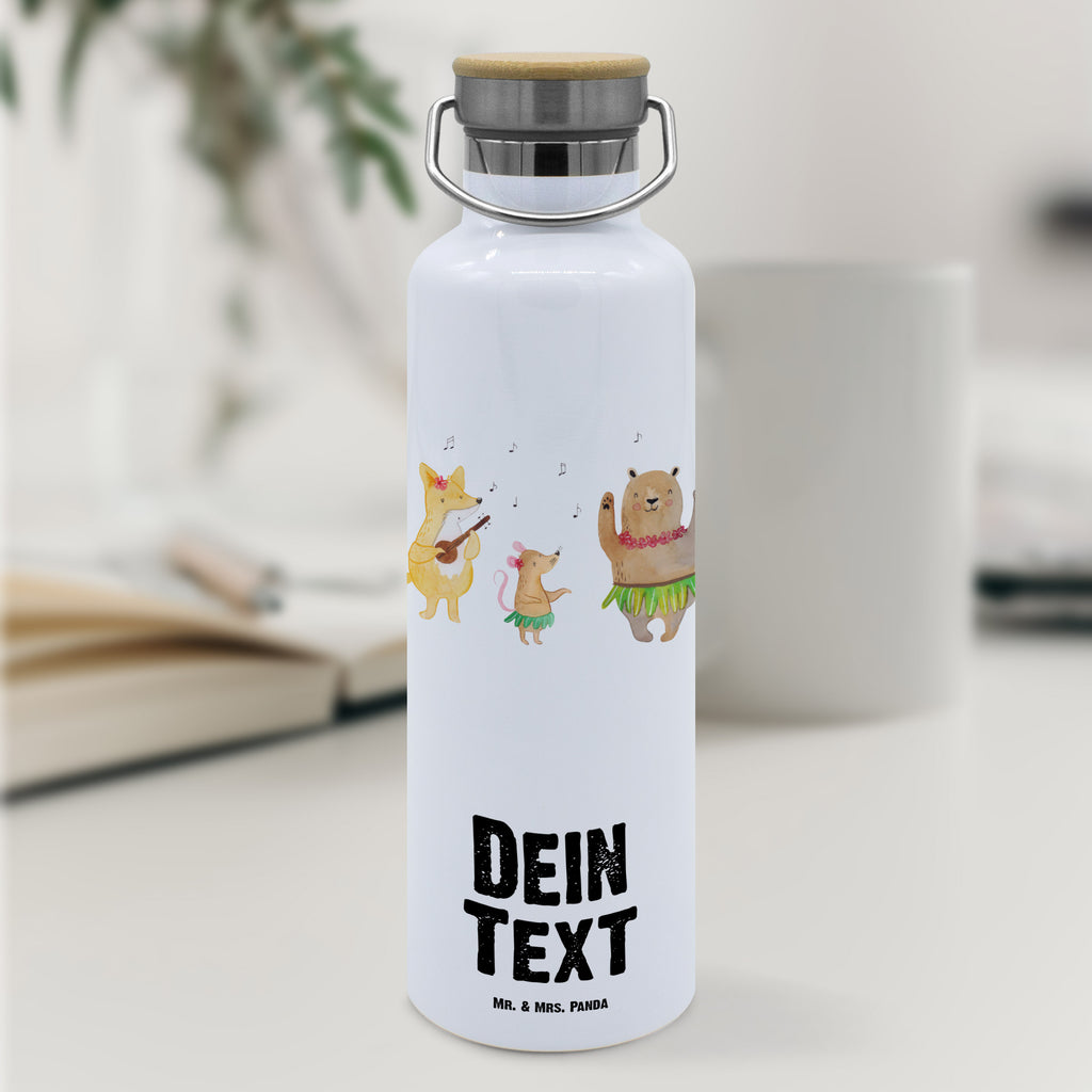 Personalisierte Trinkflasche Waldtiere Aloha Personalisierte Trinkflasche, Trinkflasche mit Namen, Trinkflasche bedrucken, Flasche personalisiert, Trinkflasch mit Aufdruck, Trinkflasche Werbegeschenk, Namensaufdruck Trinkflasche, Sportflasche personalisiert, Trinkflasche Sport, Tiermotive, Gute Laune, lustige Sprüche, Tiere, Wald, Waldtiere, Musik, Aloha, Bär, Hase, Igel, Tanzen, Leben, Lachen