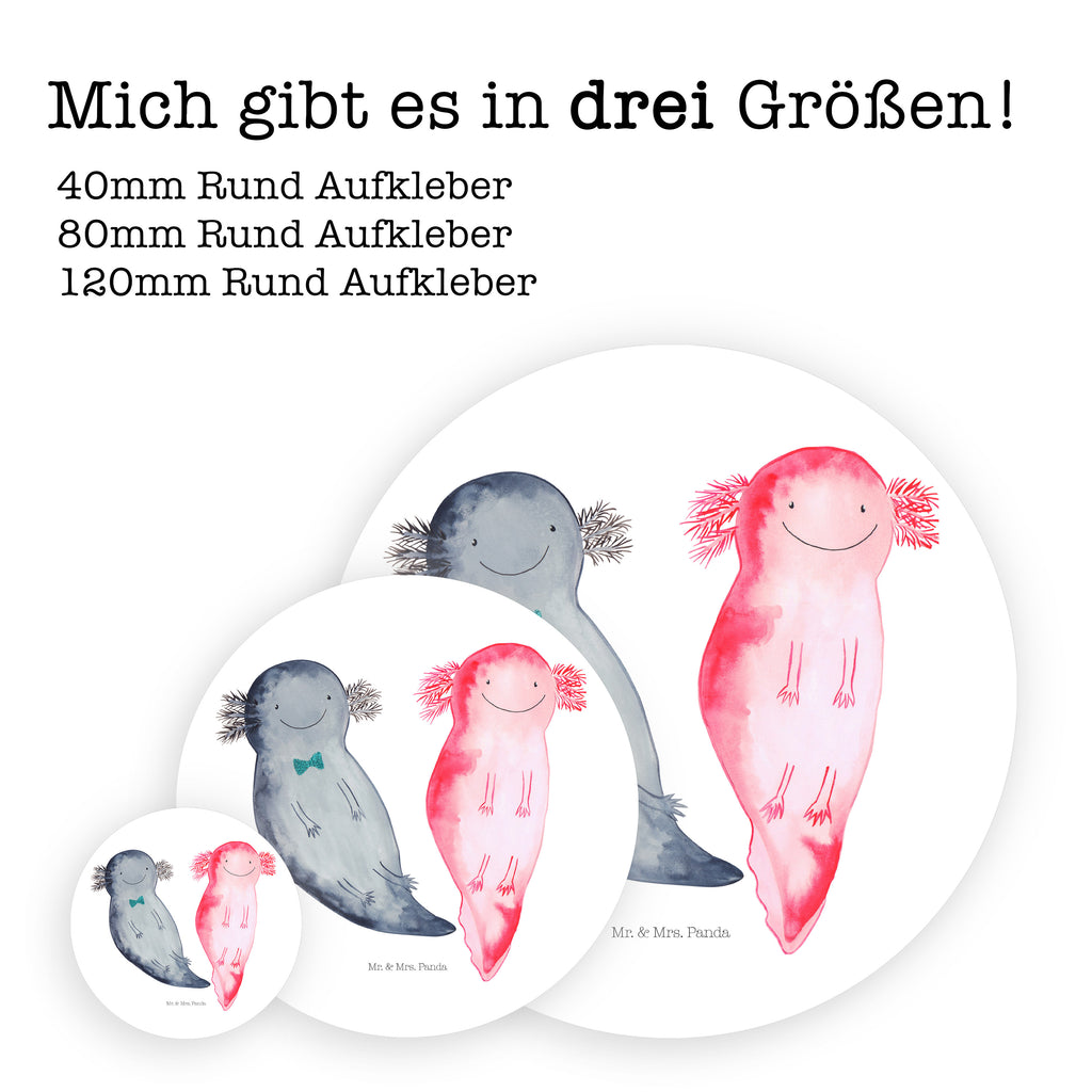 Rund Aufkleber Axolotl Freundin Sticker, Aufkleber, Etikett, Axolotl, Molch, Axolot, Schwanzlurch, Lurch, Lurche, Liebe, große Liebe, Liebesbeweis, Freund, Verlobter, Ehemann, Jahrestag, Valentinstag