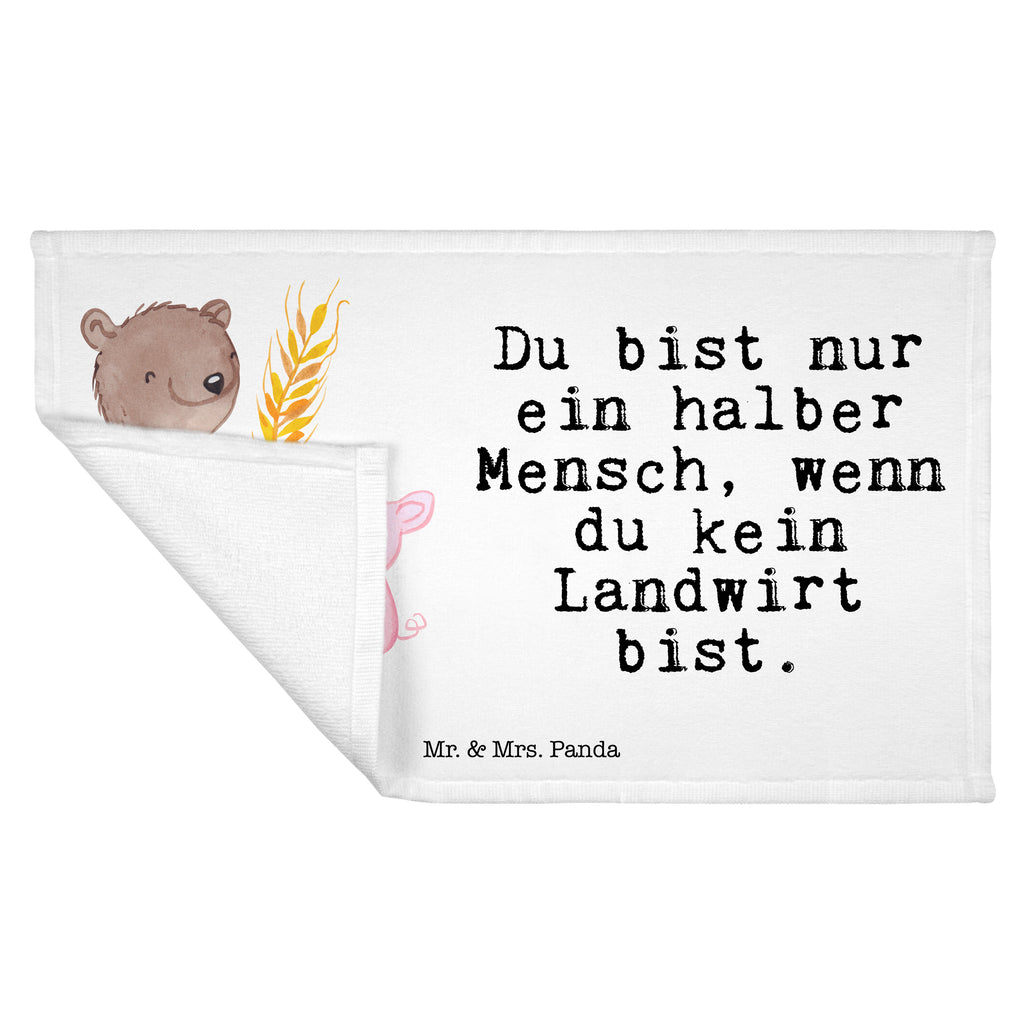 Handtuch Landwirt mit Herz Gästetuch, Reisehandtuch, Sport Handtuch, Frottier, Kinder Handtuch, Beruf, Ausbildung, Jubiläum, Abschied, Rente, Kollege, Kollegin, Geschenk, Schenken, Arbeitskollege, Mitarbeiter, Firma, Danke, Dankeschön, Landwirt; Bauer, Tierwirt, Agronom, Farmer, Bauernhof