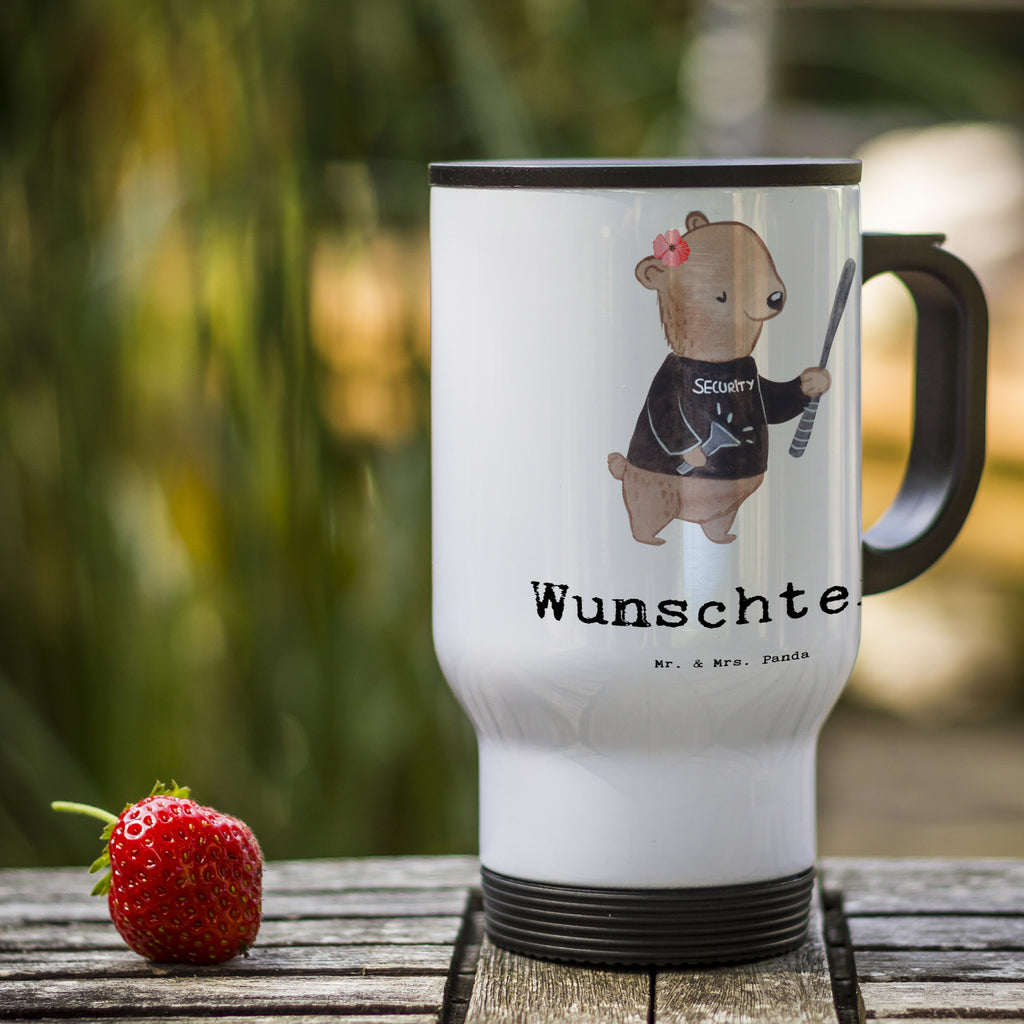 Personalisierter Thermobecher Sicherheitsdienstmitarbeiterin mit Herz Personalisierter Thermobecher, Personalisierter To Go Becher, Personalisierte Thermotasse, Personalisierter Kaffeebecher, Personalisierter Isolierbecher, Thermobecher personalisieren, Thermobecher mit Namen, Thermobecher selbst gestalten, Wunschname, Spülmaschinenfest, Bedrucken, Isolierbecher mit Namen, Isolierbecher selbst gestalten, Thermotasse personalisieren, Thermotasse mit Namen, Beruf, Ausbildung, Jubiläum, Abschied, Rente, Kollege, Kollegin, Geschenk, Schenken, Arbeitskollege, Mitarbeiter, Firma, Danke, Dankeschön