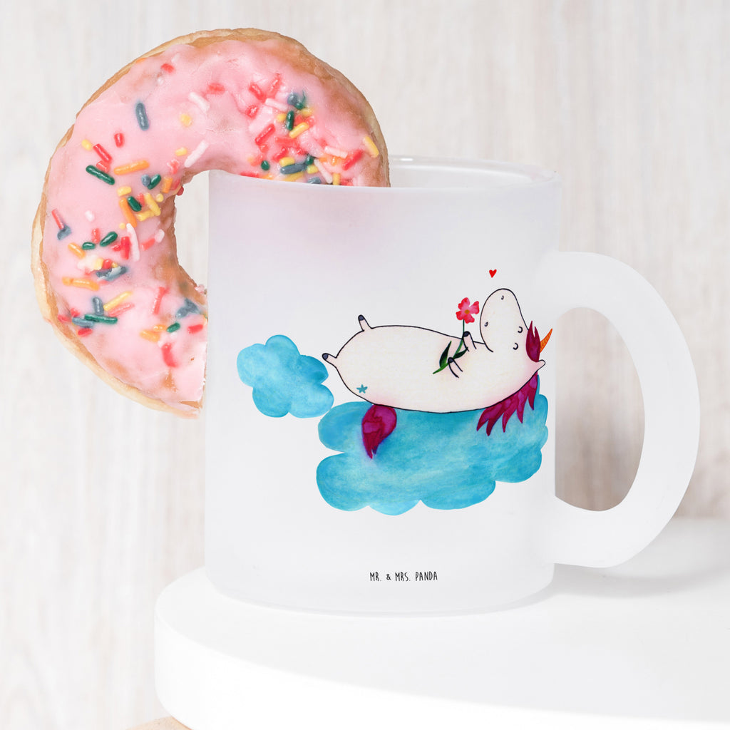 Teetasse Einhorn verliebt auf Wolke Teetasse, Teeglas, Teebecher, Tasse mit Henkel, Tasse, Glas Teetasse, Teetasse aus Glas, Einhorn, Einhörner, Einhorn Deko, Pegasus, Unicorn, verliebt, Liebe, Liebesbeweis, Freundin, Wolke