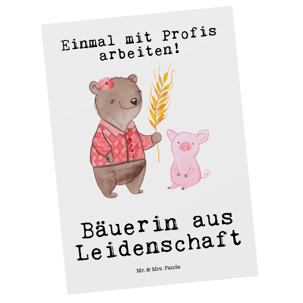 Postkarte Bäuerin aus Leidenschaft Postkarte, Karte, Geschenkkarte, Grußkarte, Einladung, Ansichtskarte, Geburtstagskarte, Einladungskarte, Dankeskarte, Ansichtskarten, Einladung Geburtstag, Einladungskarten Geburtstag, Beruf, Ausbildung, Jubiläum, Abschied, Rente, Kollege, Kollegin, Geschenk, Schenken, Arbeitskollege, Mitarbeiter, Firma, Danke, Dankeschön, Landwirtin, Bäuerin, Tierwirtin, Agronomin, Farmerin, Bauernhof