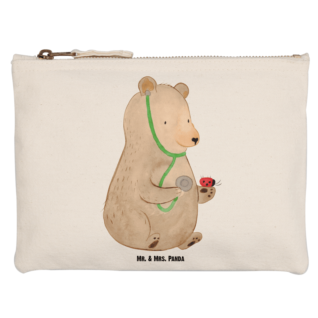 Schminktasche Bär Arzt Schminktasche, Kosmetiktasche, Kosmetikbeutel, Stiftemäppchen, Etui, Federmappe, Makeup, XXL, Schminketui, Kosmetiketui, Schlamperetui, Bär, Teddy, Teddybär, Arzt, Ärztin, Doktor, Professor, Doktorin, Professorin