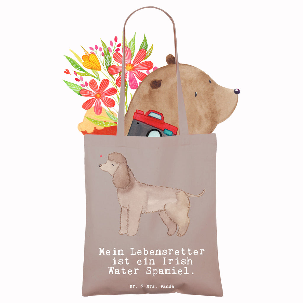 Tragetasche Irish Water Spaniel Lebensretter Beuteltasche, Beutel, Einkaufstasche, Jutebeutel, Stoffbeutel, Tasche, Shopper, Umhängetasche, Strandtasche, Schultertasche, Stofftasche, Tragetasche, Badetasche, Jutetasche, Einkaufstüte, Laptoptasche, Hund, Hunderasse, Rassehund, Hundebesitzer, Geschenk, Tierfreund, Schenken, Welpe, Irish Water Spaniel, Jagdhund