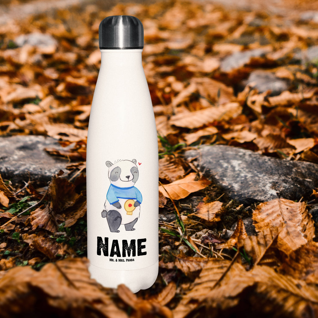 Personalisierte Thermosflasche Panda künstlicher Darmausgang Personalisierte Isolierflasche, Personalisierte Thermoflasche, Personalisierte Trinkflasche, Trinkflasche Mit Namen, Wunschname, Bedrucken, Namensflasche, Panda, künstlicher Darmausgang, Stoma, Stomabeutel