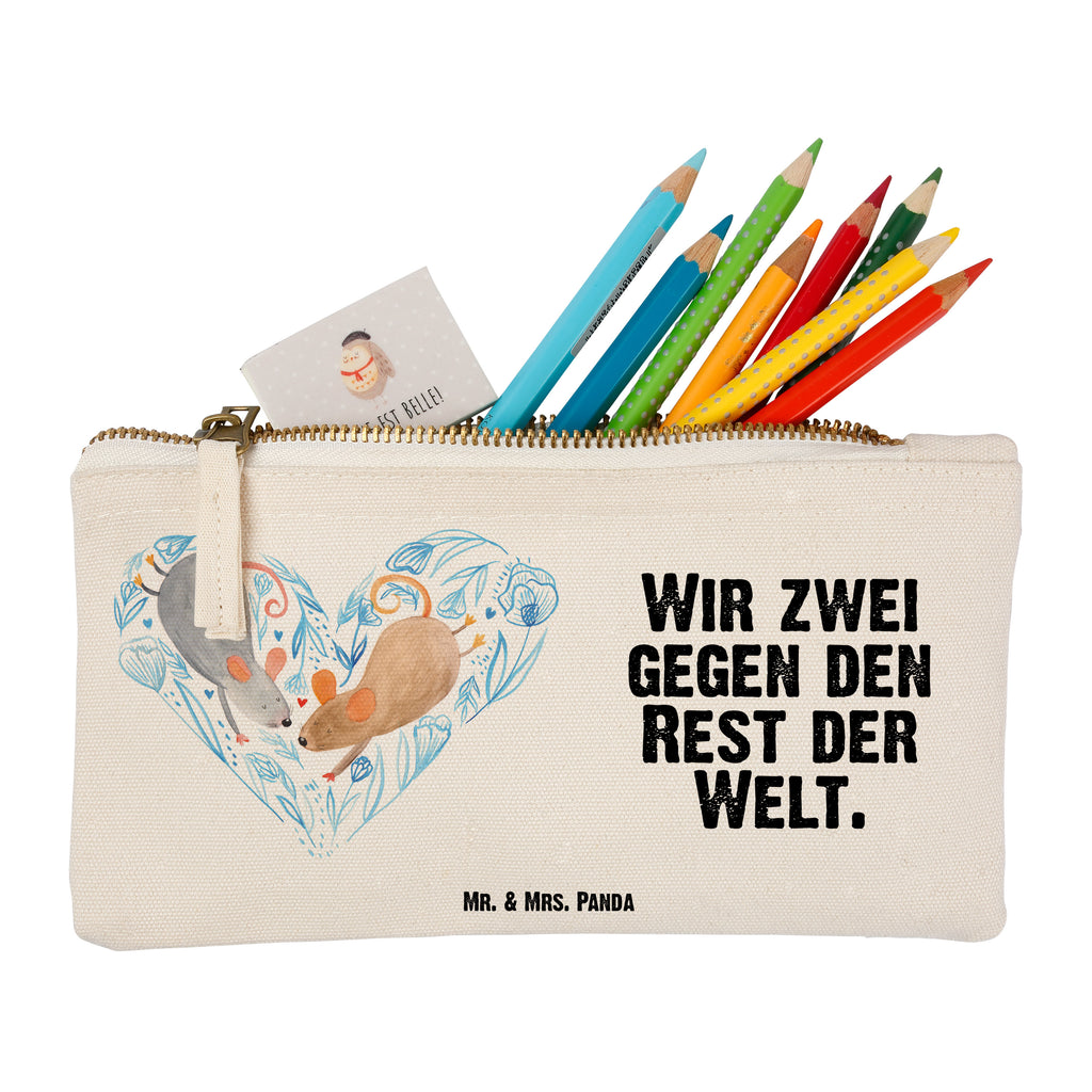 Schminktasche Mäuse Herz Schminktasche, Kosmetiktasche, Kosmetikbeutel, Stiftemäppchen, Etui, Federmappe, Makeup, XXL, Schminketui, Kosmetiketui, Schlamperetui, Liebe, Partner, Freund, Freundin, Ehemann, Ehefrau, Heiraten, Verlobung, Heiratsantrag, Liebesgeschenk, Jahrestag, Hocheitstag, Maus, Mäuse, Liebesbotschaft, Liebesbeweis, Hochzeit, Lieblingsmensch, Gemeinsamkeit, Love, Geschenk für zwei