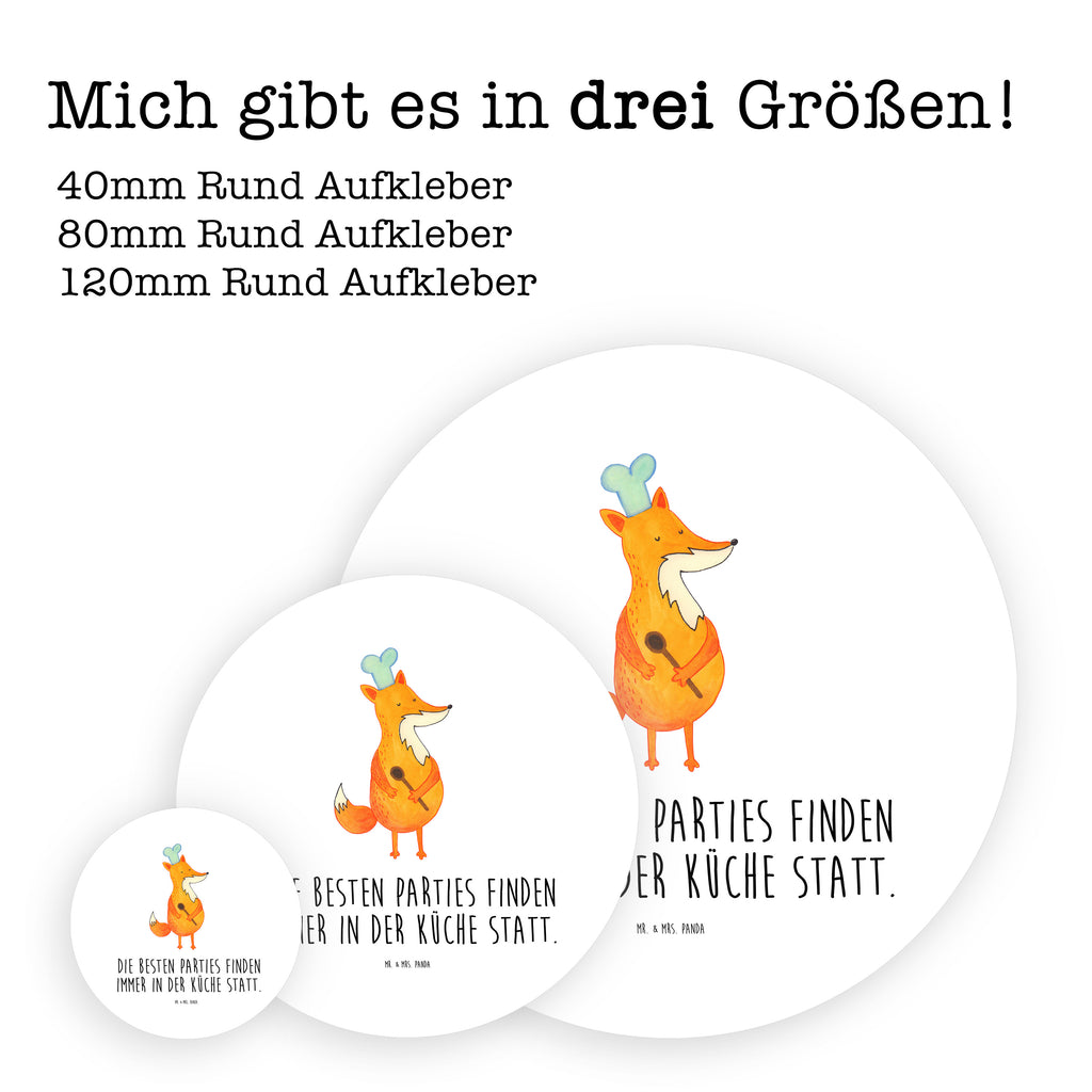 Rund Aufkleber Fuchs Koch Sticker, Aufkleber, Etikett, Fuchs, Füchse, Koch Geschenk, Küche Spruch, Küche Deko, Köche, Bäcker, Party Spruch, Spruch lustig, witzig