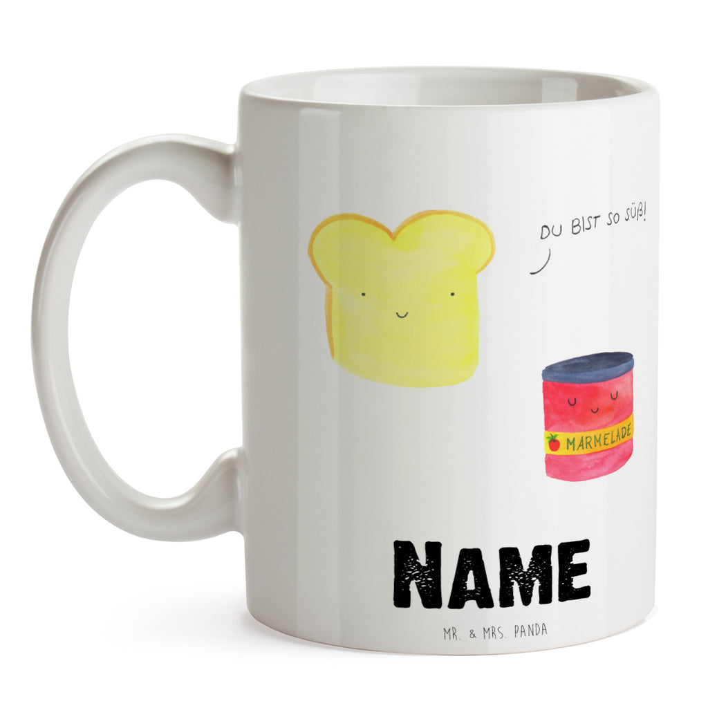 Personalisierte Tasse Toast & Marmelade Personalisierte Tasse, Namenstasse, Wunschname, Personalisiert, Tasse, Namen, Drucken, Tasse mit Namen, Tiermotive, Gute Laune, lustige Sprüche, Tiere, Toast, Marmelade, Dreamteam, süße Postkarte, süß, Küche Deko, Küche Spruch, Frühstück Einladung, Brot, Toastbrot