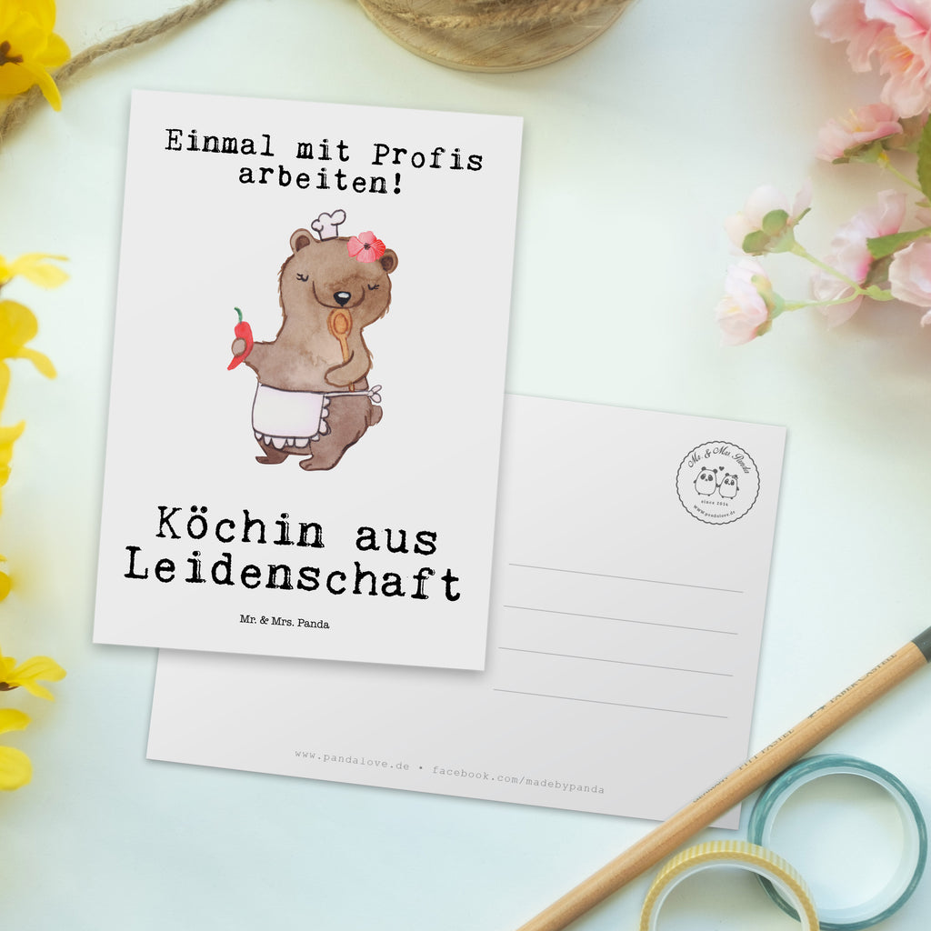 Postkarte Köchin aus Leidenschaft Postkarte, Karte, Geschenkkarte, Grußkarte, Einladung, Ansichtskarte, Geburtstagskarte, Einladungskarte, Dankeskarte, Ansichtskarten, Einladung Geburtstag, Einladungskarten Geburtstag, Beruf, Ausbildung, Jubiläum, Abschied, Rente, Kollege, Kollegin, Geschenk, Schenken, Arbeitskollege, Mitarbeiter, Firma, Danke, Dankeschön, Köchin, Chefköchin, Küchenchefin, Küchenmeisterin, Schiffsköchin, Sterneköchin, Fernsehköchin, Restaurant