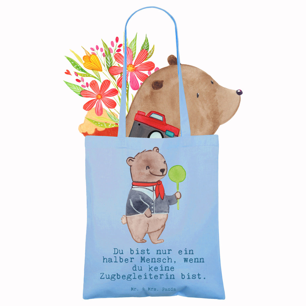 Tragetasche Zugbegleiterin mit Herz Beuteltasche, Beutel, Einkaufstasche, Jutebeutel, Stoffbeutel, Tasche, Shopper, Umhängetasche, Strandtasche, Schultertasche, Stofftasche, Tragetasche, Badetasche, Jutetasche, Einkaufstüte, Laptoptasche, Beruf, Ausbildung, Jubiläum, Abschied, Rente, Kollege, Kollegin, Geschenk, Schenken, Arbeitskollege, Mitarbeiter, Firma, Danke, Dankeschön