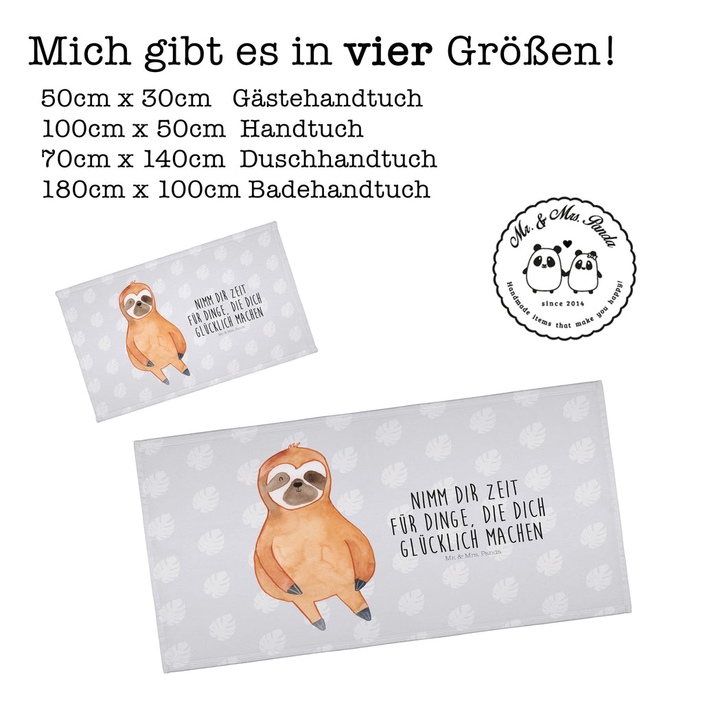 Handtuch Faultier Zufrieden Handtuch, Badehandtuch, Badezimmer, Handtücher, groß, Kinder, Baby, Faultier, Faultier Geschenk, Faultier Deko, Faultiere, faul, Lieblingstier, Pause, relaxen, Glück, glücklich, zufrieden, happy, Zufriedenheit, Gelassenheit, Ruhe, Frieden