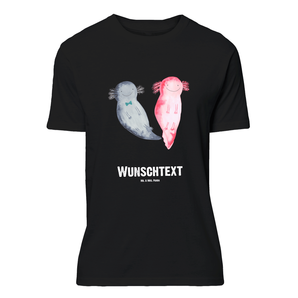 Personalisiertes T-Shirt Axolotl Axel+Lotte T-Shirt Personalisiert, T-Shirt mit Namen, T-Shirt mit Aufruck, Männer, Frauen, Wunschtext, Bedrucken, Axolotl, Molch, Axolot, Schwanzlurch, Lurch, Lurche, Liebe, große Liebe, Liebesbeweis, Freund, Verlobter, Ehemann, Jahrestag, Valentinstag