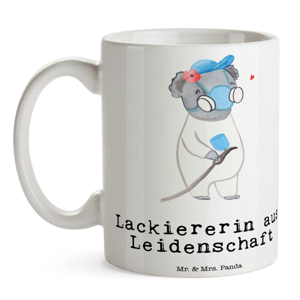 Tasse Lackiererin aus Leidenschaft Tasse, Kaffeetasse, Teetasse, Becher, Kaffeebecher, Teebecher, Keramiktasse, Porzellantasse, Büro Tasse, Geschenk Tasse, Tasse Sprüche, Tasse Motive, Kaffeetassen, Tasse bedrucken, Designer Tasse, Cappuccino Tassen, Schöne Teetassen, Beruf, Ausbildung, Jubiläum, Abschied, Rente, Kollege, Kollegin, Geschenk, Schenken, Arbeitskollege, Mitarbeiter, Firma, Danke, Dankeschön, Lackiererin, Lackierermeisterin, Werkstatt Lackiererin, Gesellenprüfung