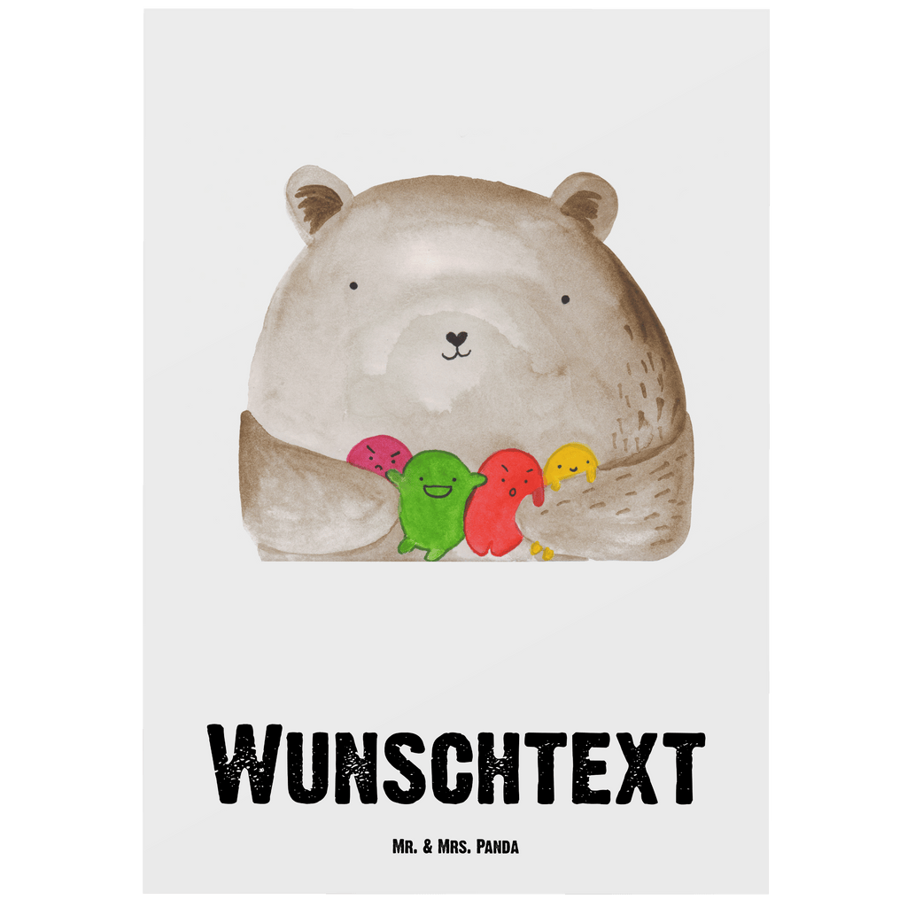 Personalisierte Postkarte Bär Gefühl Postkarte mit Namen, Postkarte bedrucken, Postkarte mit Wunschtext, Postkarte personalisierbar, Geschenkkarte mit Namen, Grußkarte mit Namen, Karte mit Namen, Einladung mit Namen, Ansichtskarte mit Namen, Geschenkkarte mit Wunschtext, Grußkarte mit Wunschtext, Karte mit Wunschtext, Einladung mit Wunschtext, Ansichtskarte mit Wunschtext, Bär, Teddy, Teddybär, Wahnsinn, Verrückt, Durchgedreht