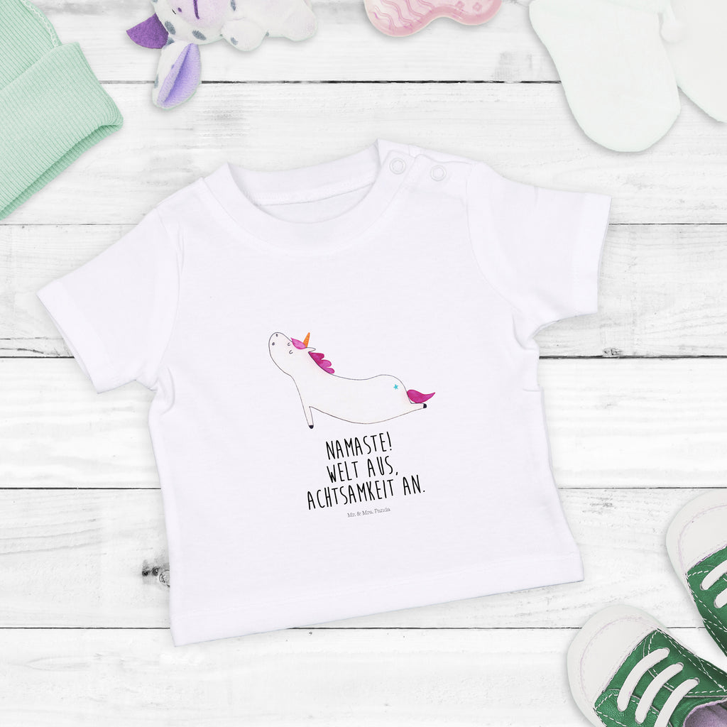 Organic Baby Shirt Einhorn Yoga Baby T-Shirt, Jungen Baby T-Shirt, Mädchen Baby T-Shirt, Shirt, Einhorn, Einhörner, Einhorn Deko, Pegasus, Unicorn, Yoga, Namaste, Achtsamkeit, Entspannung, Joga, Yogamatte, Sport, lustig, witzig, süß