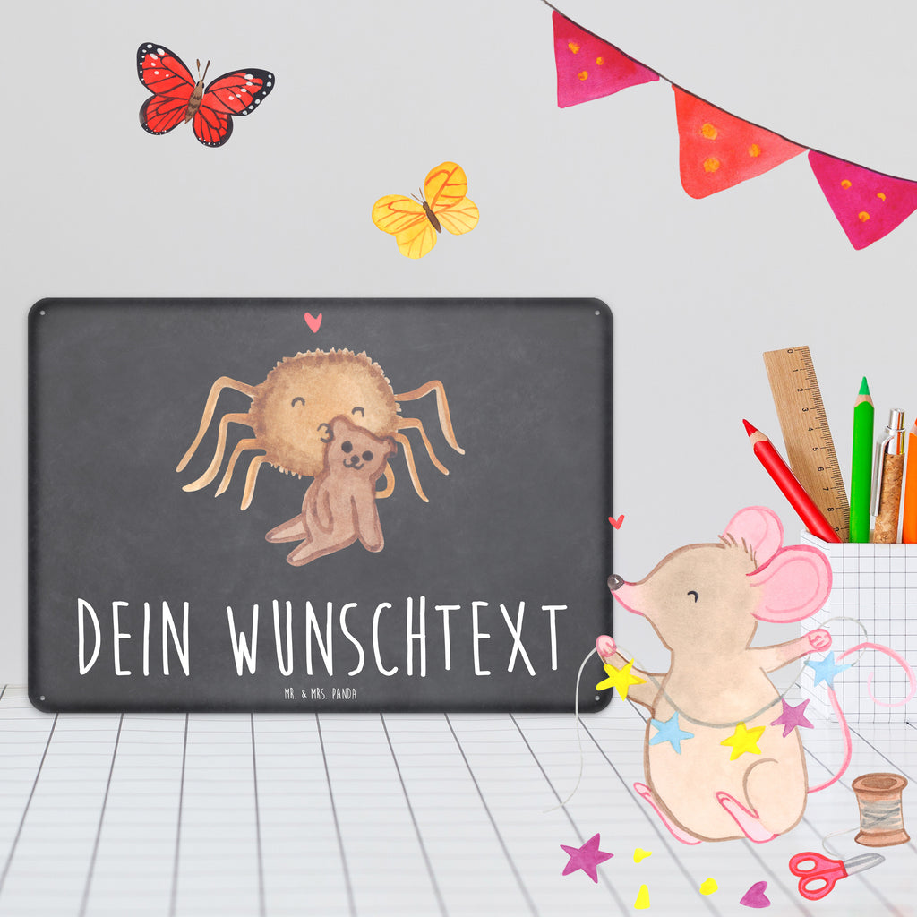 Personalisiertes Blechschild Spinne Agathe Teddy Blechschild, Metallschild, Geschenk Schild, Schild, Magnet-Metall-Schild, Deko Schild, Wandschild, Wand-Dekoration, Türschild, Spinne Agathe, Spinne, Agathe, Videos, Merchandise, Freundschaft, Liebesgeschenk, Verliebt, Liebesbeweis, Teddy, Treue, Miteinander, Dankeschön