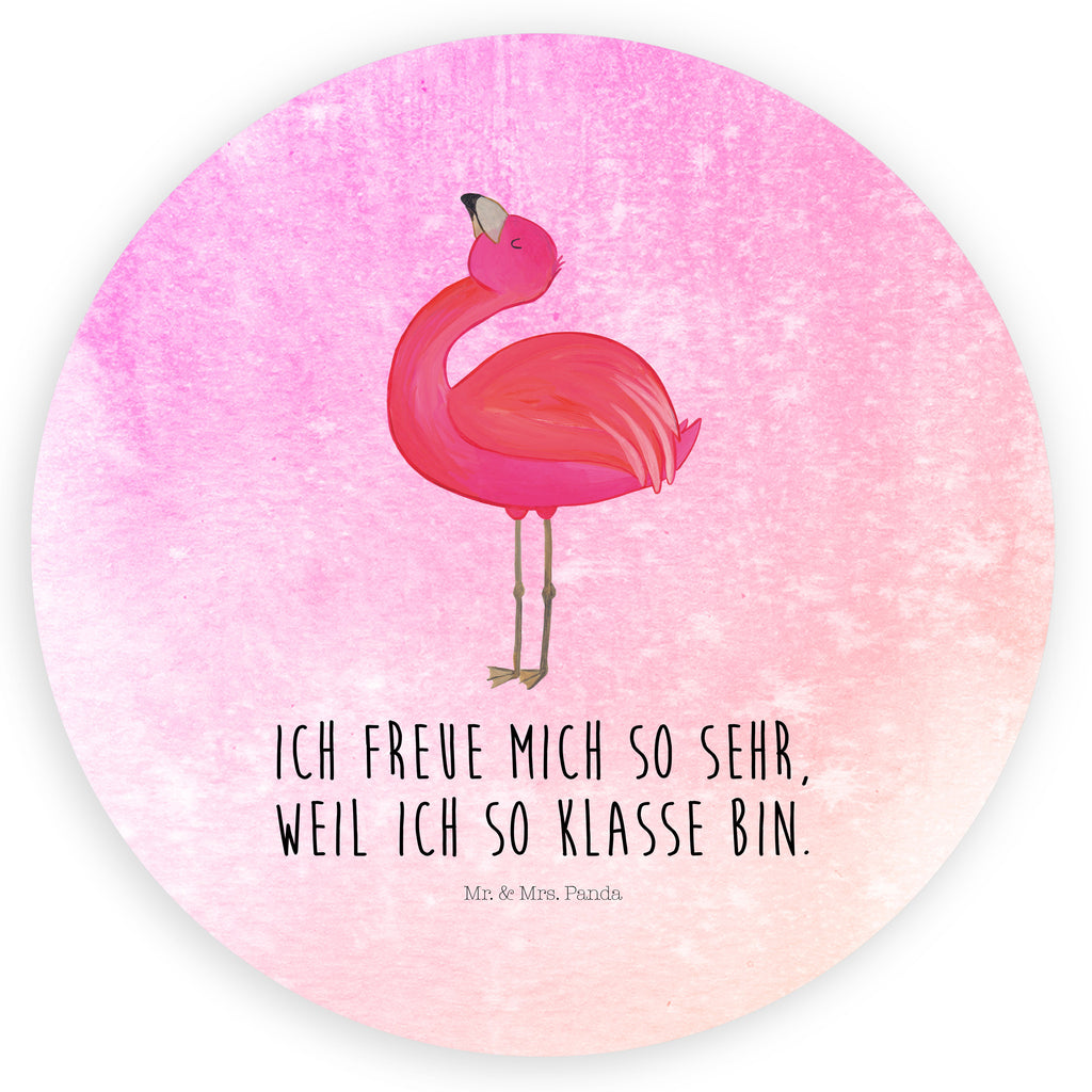 Rund Aufkleber Flamingo stolz Sticker, Aufkleber, Etikett, Flamingo, stolz, Freude, Selbstliebe, Selbstakzeptanz, Freundin, beste Freundin, Tochter, Mama, Schwester