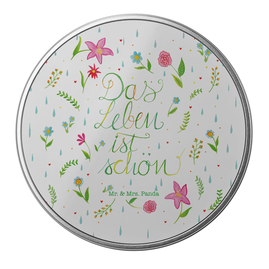 Blechdose rund Blumen Das Leben ist schön Metalldose, Keksdose, Dose, Vorratsdose, Geschenkbox, Lunchbox, Aufbewahrungsbox, Vorratsdosen, Metallkiste, Metallbox, Metallboxen, Aufbewahrungskiste, Geschenkkiste, Blechdosen mit Deckel, Metallkiste mit Deckel, Vorratsdosen mit Deckel, Metall Dose, Blumen Deko, Frühlings Deko, Sommer Deko, Dekoration, positive Botschaft, Naturliebhaber, Outdoor, Natur, Abenteuer, Blumen, Blümchen, Das Leben ist schön, Spruch über das Leben, Motivation Spruch, fröhlich sein, glücklich sein