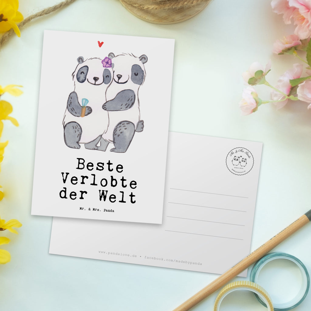 Postkarte Panda Beste Verlobte der Welt Postkarte, Karte, Geschenkkarte, Grußkarte, Einladung, Ansichtskarte, Geburtstagskarte, Einladungskarte, Dankeskarte, Ansichtskarten, Einladung Geburtstag, Einladungskarten Geburtstag, für, Dankeschön, Geschenk, Schenken, Geburtstag, Geburtstagsgeschenk, Geschenkidee, Danke, Bedanken, Mitbringsel, Freude machen, Geschenktipp, Verlobte, Verloben, Verlobung, Traumfrau, Frau, Freundin, Ehefrau, Zukünftige, Hochzeit, Ehe