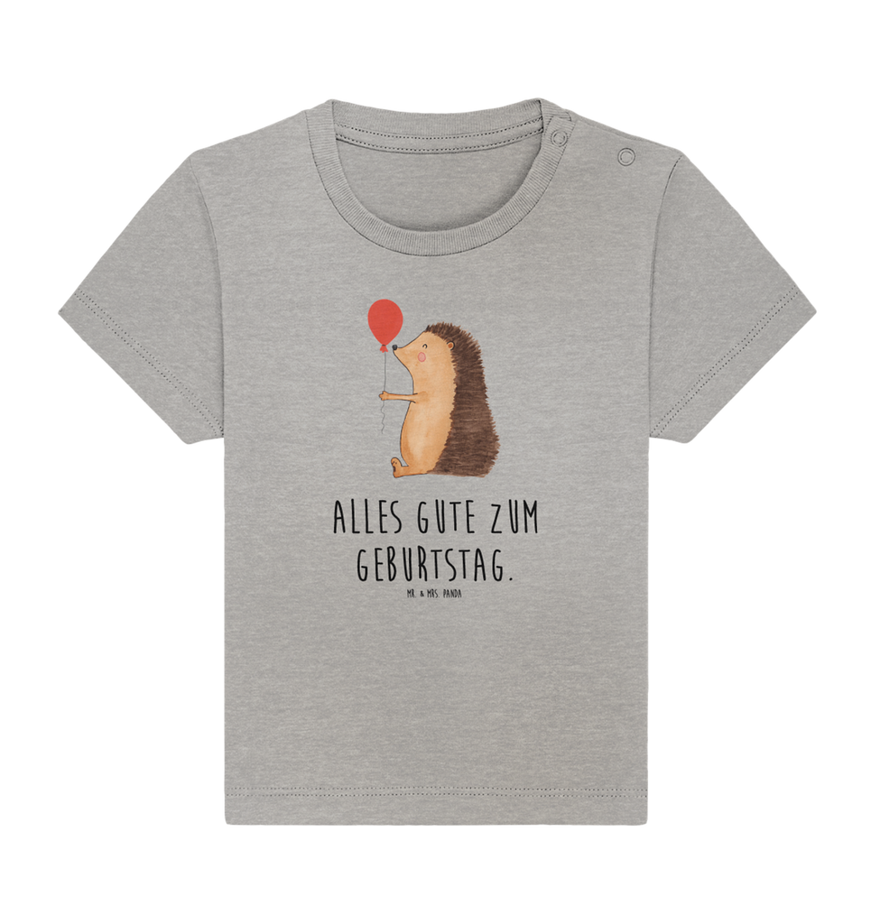 Organic Baby Shirt Igel Luftballon Baby T-Shirt, Jungen Baby T-Shirt, Mädchen Baby T-Shirt, Shirt, Tiermotive, Gute Laune, lustige Sprüche, Tiere, Igel, Geburtstag, Herzlichen Glückwunsch, Glückwunsch, Geburtstagskind, Ballon, Happy Birthday