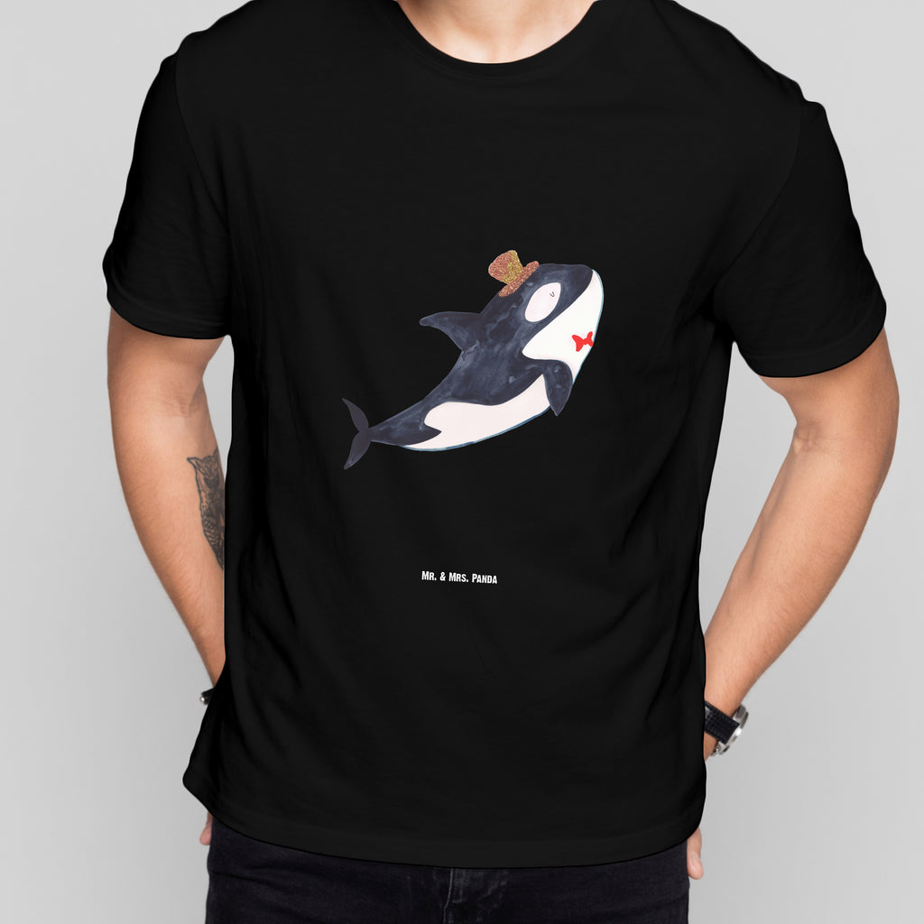 T-Shirt Standard Orca Zylinder T-Shirt, Shirt, Tshirt, Lustiges T-Shirt, T-Shirt mit Spruch, Party, Junggesellenabschied, Jubiläum, Geburstag, Herrn, Damen, Männer, Frauen, Schlafshirt, Nachthemd, Sprüche, Meerestiere, Meer, Urlaub, Narwal, Glitter, Konfetti, Glitzer, Geburtstag, Feier, Fete, Fest, Glückwunsch, Orca