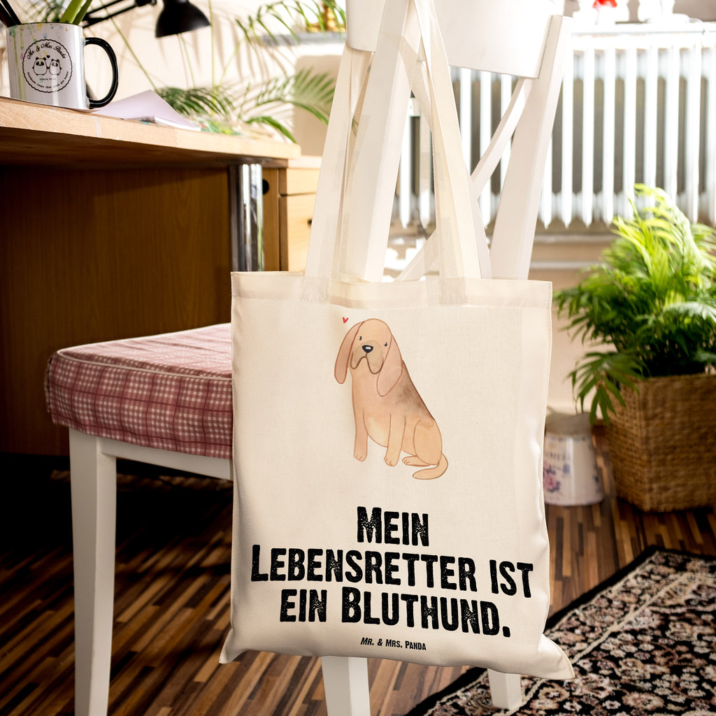 Tragetasche Bloodhound Lebensretter Beuteltasche, Beutel, Einkaufstasche, Jutebeutel, Stoffbeutel, Tasche, Shopper, Umhängetasche, Strandtasche, Schultertasche, Stofftasche, Tragetasche, Badetasche, Jutetasche, Einkaufstüte, Laptoptasche, Hund, Hunderasse, Rassehund, Hundebesitzer, Geschenk, Tierfreund, Schenken, Welpe, Bluthund, Bloodhound, St. Hubertushund, Chien de Saint Hubert