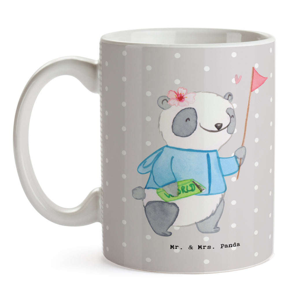 Tasse Reiseleiterin mit Herz Tasse, Kaffeetasse, Teetasse, Becher, Kaffeebecher, Teebecher, Keramiktasse, Porzellantasse, Büro Tasse, Geschenk Tasse, Tasse Sprüche, Tasse Motive, Kaffeetassen, Tasse bedrucken, Designer Tasse, Cappuccino Tassen, Schöne Teetassen, Beruf, Ausbildung, Jubiläum, Abschied, Rente, Kollege, Kollegin, Geschenk, Schenken, Arbeitskollege, Mitarbeiter, Firma, Danke, Dankeschön