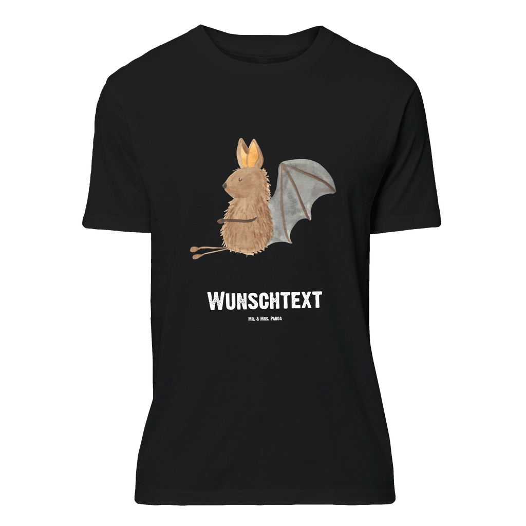 Personalisiertes T-Shirt Fledermaus sitzend T-Shirt Personalisiert, T-Shirt mit Namen, T-Shirt mit Aufruck, Männer, Frauen, Wunschtext, Bedrucken, Tiermotive, Gute Laune, lustige Sprüche, Tiere, Fledermaus, Fledermäuse, Motivation, entspannen