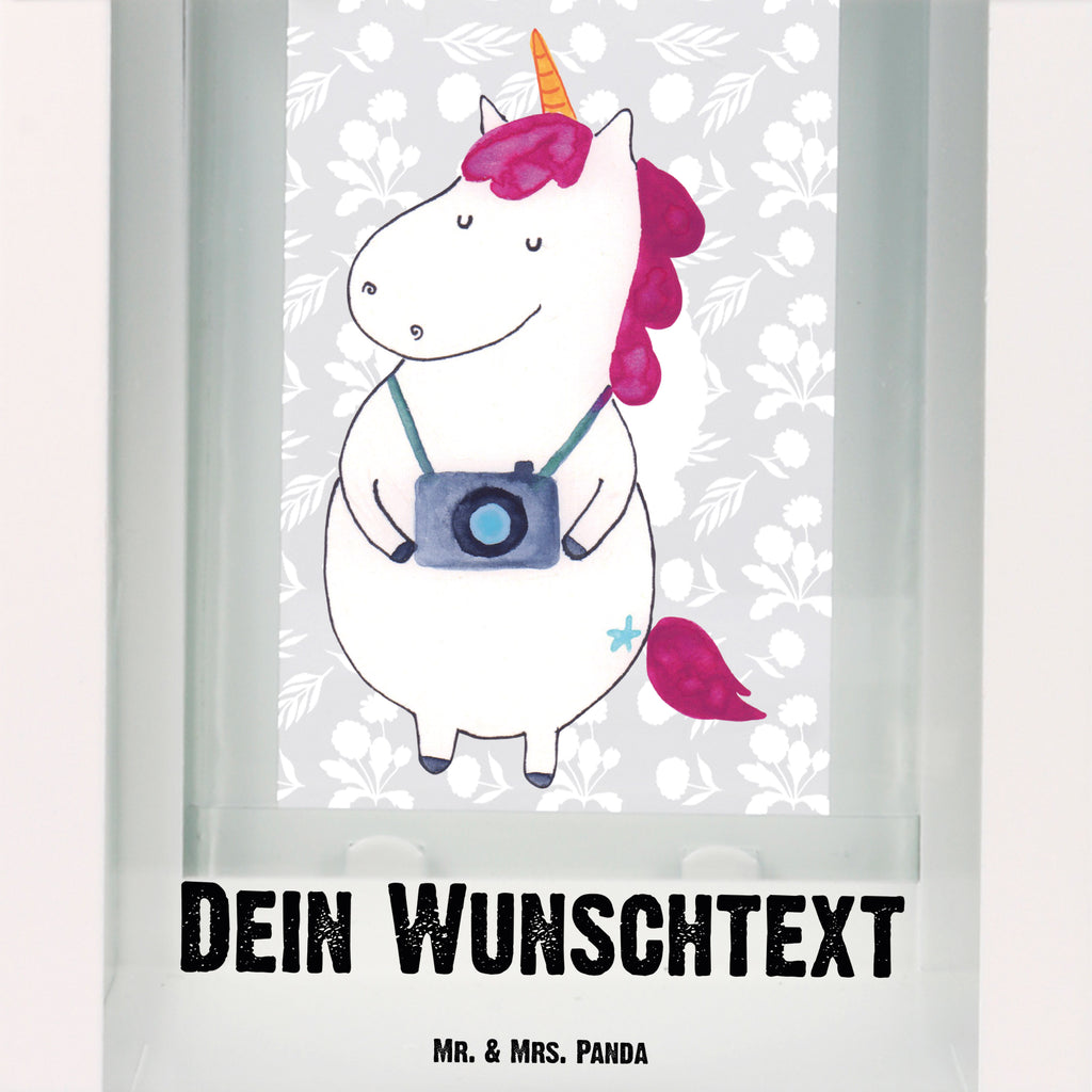 Personalisierte Deko Laterne Einhorn Fotograf Gartenlampe, Gartenleuchte, Gartendekoration, Gartenlicht, Laterne kleine Laternen, XXL Laternen, Laterne groß, Einhorn, Einhörner, Einhorn Deko, Pegasus, Unicorn, Fotograf, Fotografie, Kamera, Reisen, Weltreise, Weltenbummler, Urlaub, Tourist, Kurztrip, Reise, Städtereise