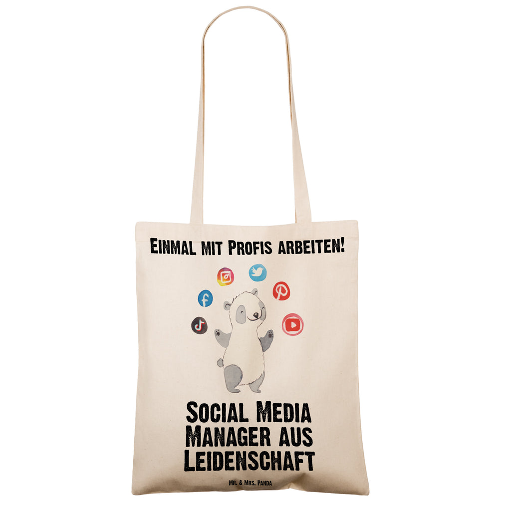 Tragetasche Social Media Manager aus Leidenschaft Beuteltasche, Beutel, Einkaufstasche, Jutebeutel, Stoffbeutel, Tasche, Shopper, Umhängetasche, Strandtasche, Schultertasche, Stofftasche, Tragetasche, Badetasche, Jutetasche, Einkaufstüte, Laptoptasche, Beruf, Ausbildung, Jubiläum, Abschied, Rente, Kollege, Kollegin, Geschenk, Schenken, Arbeitskollege, Mitarbeiter, Firma, Danke, Dankeschön