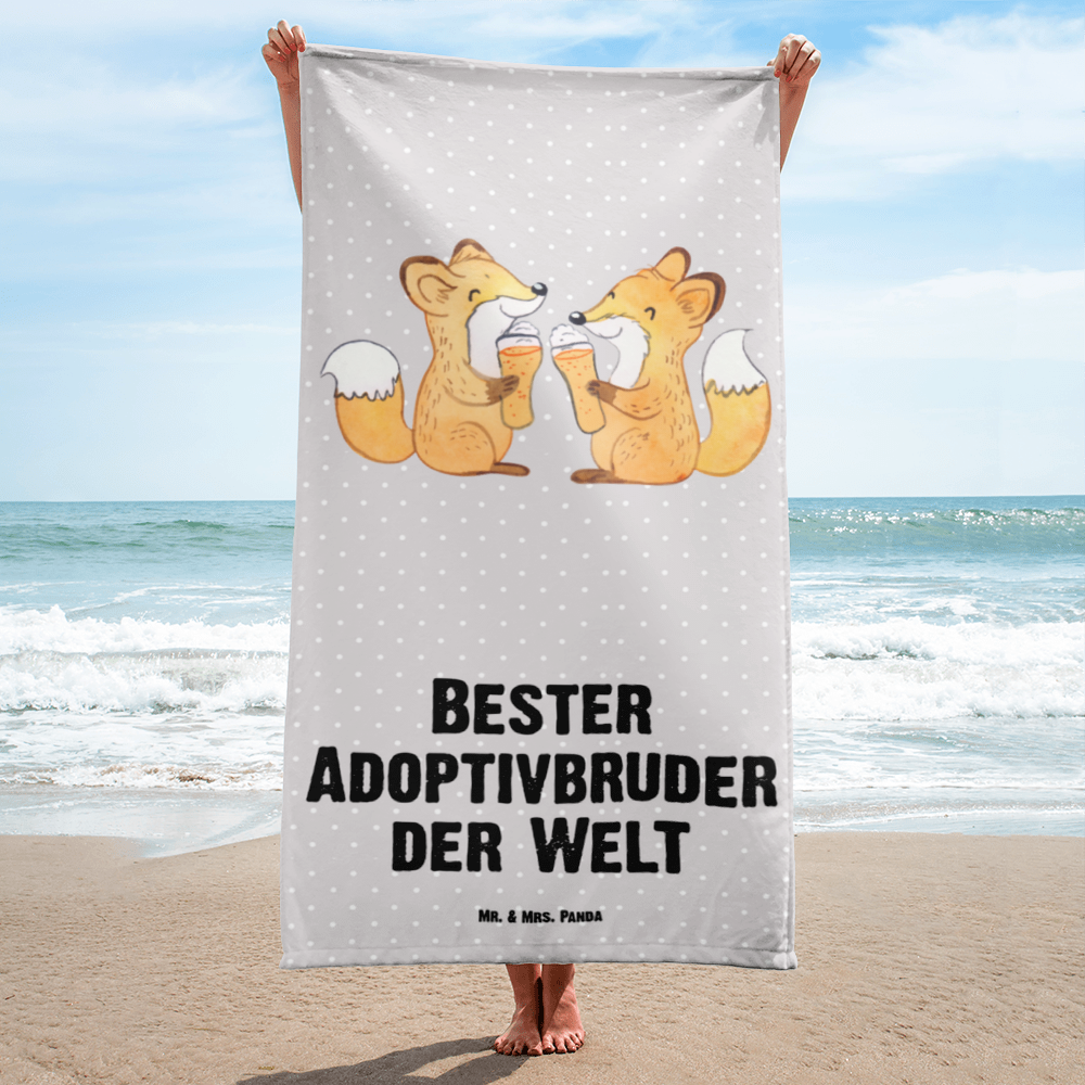 XL Badehandtuch Fuchs Bester Adoptivbruder der Welt Handtuch, Badetuch, Duschtuch, Strandtuch, Saunatuch, für, Dankeschön, Geschenk, Schenken, Geburtstag, Geburtstagsgeschenk, Geschenkidee, Danke, Bedanken, Mitbringsel, Freude machen, Geschenktipp, Adoptivbruder, adoptiert, Bruder, Brudi, Geschwister, Bruderherz, Schwester, Familie, Kleinigkeit, Brother, Bester, Sohn