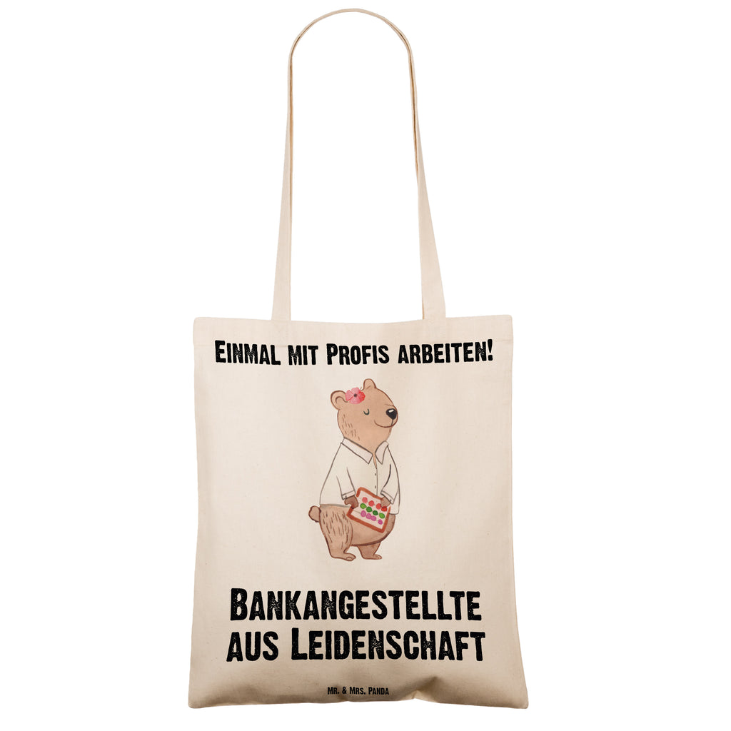 Tragetasche Bankangestellte aus Leidenschaft Beuteltasche, Beutel, Einkaufstasche, Jutebeutel, Stoffbeutel, Tasche, Shopper, Umhängetasche, Strandtasche, Schultertasche, Stofftasche, Tragetasche, Badetasche, Jutetasche, Einkaufstüte, Laptoptasche, Beruf, Ausbildung, Jubiläum, Abschied, Rente, Kollege, Kollegin, Geschenk, Schenken, Arbeitskollege, Mitarbeiter, Firma, Danke, Dankeschön, Bankangestellte, Bankfachfrau, Bänkerin, Bankberaterin