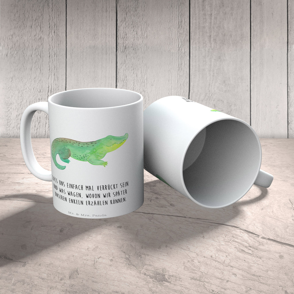 Tasse Krokodil Tasse, Kaffeetasse, Teetasse, Becher, Kaffeebecher, Teebecher, Keramiktasse, Porzellantasse, Büro Tasse, Geschenk Tasse, Tasse Sprüche, Tasse Motive, Kaffeetassen, Tasse bedrucken, Designer Tasse, Cappuccino Tassen, Schöne Teetassen, Meerestiere, Meer, Urlaub, Krokodil, Krokodile, verrückt sein, spontan sein, Abenteuerlust, Reiselust, Freundin, beste Freundin, Lieblingsmensch