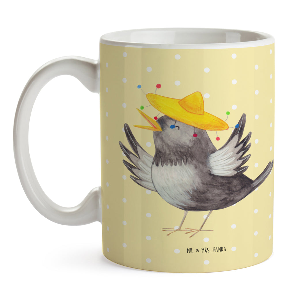 Tasse Rabe Sombrero Tasse, Kaffeetasse, Teetasse, Becher, Kaffeebecher, Teebecher, Keramiktasse, Porzellantasse, Büro Tasse, Geschenk Tasse, Tasse Sprüche, Tasse Motive, Kaffeetassen, Tasse bedrucken, Designer Tasse, Cappuccino Tassen, Schöne Teetassen, Tiermotive, Gute Laune, lustige Sprüche, Tiere, Rabe, Vogel, Vögel, Spruch positiv, fröhlich sein, glücklich sein, Glück Spruch, froh, Elster, Motivation