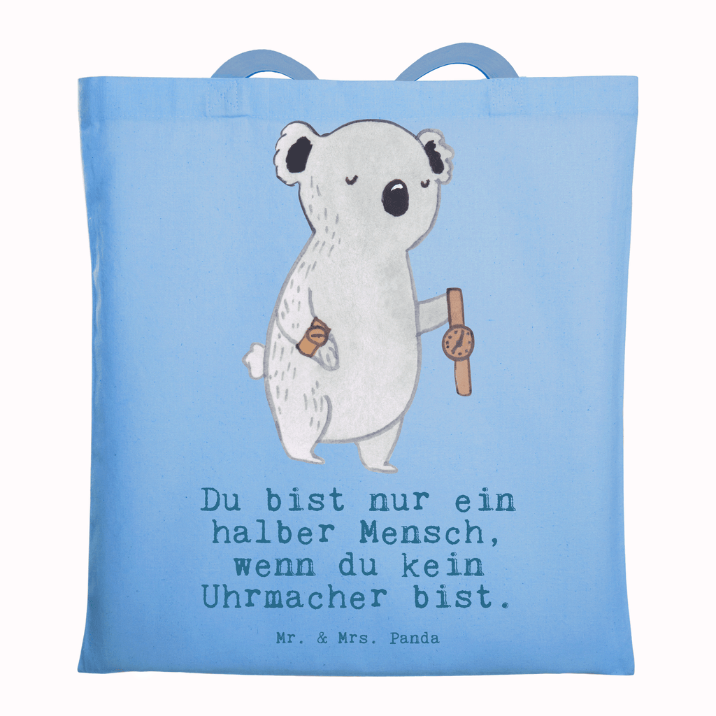 Tragetasche Uhrmacher mit Herz Beuteltasche, Beutel, Einkaufstasche, Jutebeutel, Stoffbeutel, Tasche, Shopper, Umhängetasche, Strandtasche, Schultertasche, Stofftasche, Tragetasche, Badetasche, Jutetasche, Einkaufstüte, Laptoptasche, Beruf, Ausbildung, Jubiläum, Abschied, Rente, Kollege, Kollegin, Geschenk, Schenken, Arbeitskollege, Mitarbeiter, Firma, Danke, Dankeschön