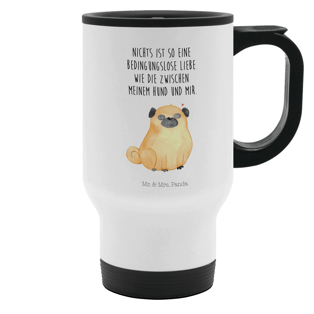 Thermobecher Mops Thermobecher, To Go Becher, Thermotasse, Kaffeebecher, Isolierbecher, Thermobecher To Go, Warmhaltetasse, Edelstahlbecher, Reisebecher, Tasse mit Deckel, Thermobecher für 400 ml, Kaffeetasse zum Mitnehmen, Tasse zum Mitnehmen, Spülmaschinenfest, Hund, Hundemotiv, Haustier, Hunderasse, Tierliebhaber, Hundebesitzer, Sprüche, Mops, Liebe, Hundeliebe