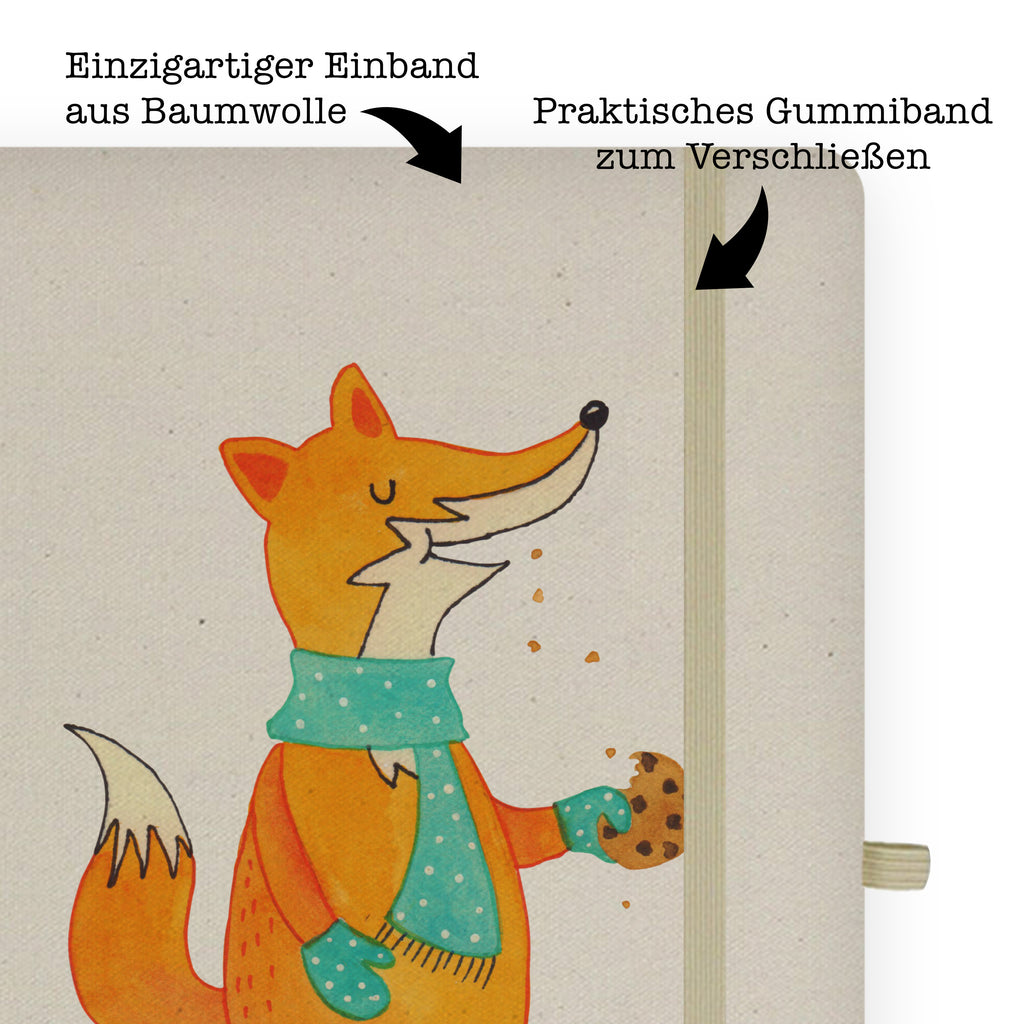 Baumwoll Notizbuch Fuchs Keks Notizen, Eintragebuch, Tagebuch, Notizblock, Adressbuch, Journal, Kladde, Skizzenbuch, Notizheft, Schreibbuch, Schreibheft, Fuchs, Füchse, Backen Spruch, Kekse, Winter, Weihnachtszeit, Plätzchen, Liebe, Küche Deko