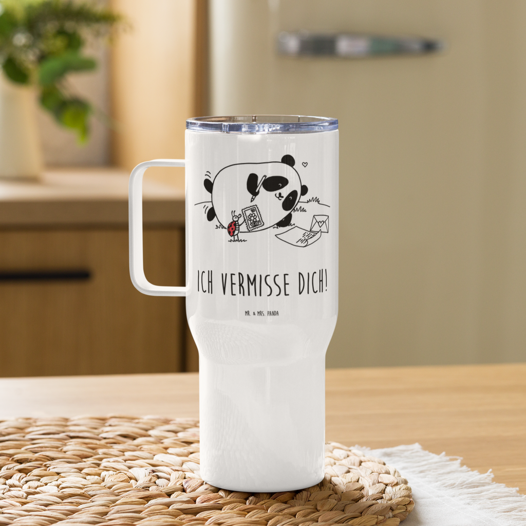 XXL Thermobecher Panda Vermissen Thermobecher, XL Thermobecher, Reisebecher, XL Reisetasse, Großer Thermobecher, Autobecher, Jumbo Becher