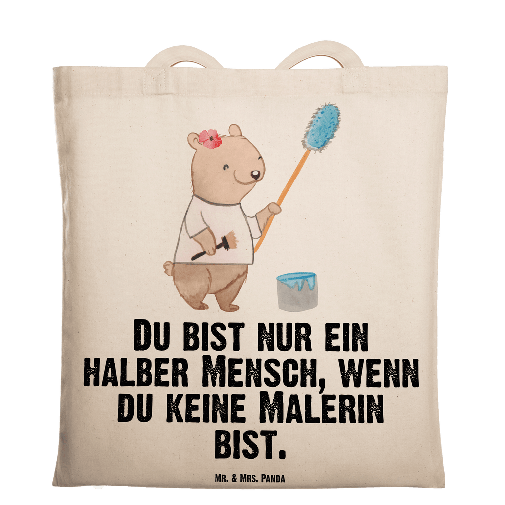 Tragetasche Malerin mit Herz Beuteltasche, Beutel, Einkaufstasche, Jutebeutel, Stoffbeutel, Tasche, Shopper, Umhängetasche, Strandtasche, Schultertasche, Stofftasche, Tragetasche, Badetasche, Jutetasche, Einkaufstüte, Laptoptasche, Beruf, Ausbildung, Jubiläum, Abschied, Rente, Kollege, Kollegin, Geschenk, Schenken, Arbeitskollege, Mitarbeiter, Firma, Danke, Dankeschön, Maler, Malermeisterin, Gesellenprüfung, Meisterprüfung, Malerbetrieb