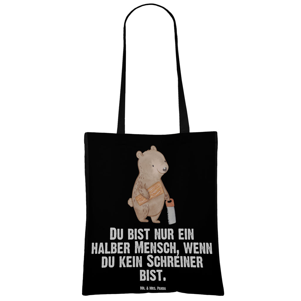 Tragetasche Schreiner mit Herz Beuteltasche, Beutel, Einkaufstasche, Jutebeutel, Stoffbeutel, Beruf, Ausbildung, Jubiläum, Abschied, Rente, Kollege, Kollegin, Geschenk, Schenken, Arbeitskollege, Mitarbeiter, Firma, Danke, Dankeschön