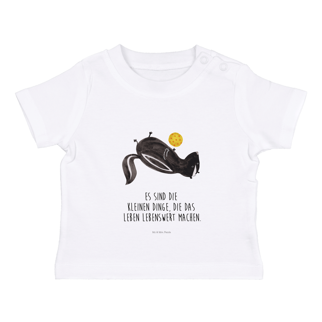 Organic Baby Shirt Stinktier Ball Baby T-Shirt, Jungen Baby T-Shirt, Mädchen Baby T-Shirt, Shirt, Stinktier, Skunk, Wildtier, Raubtier, Stinker, Stinki, verspielt, Weisheit