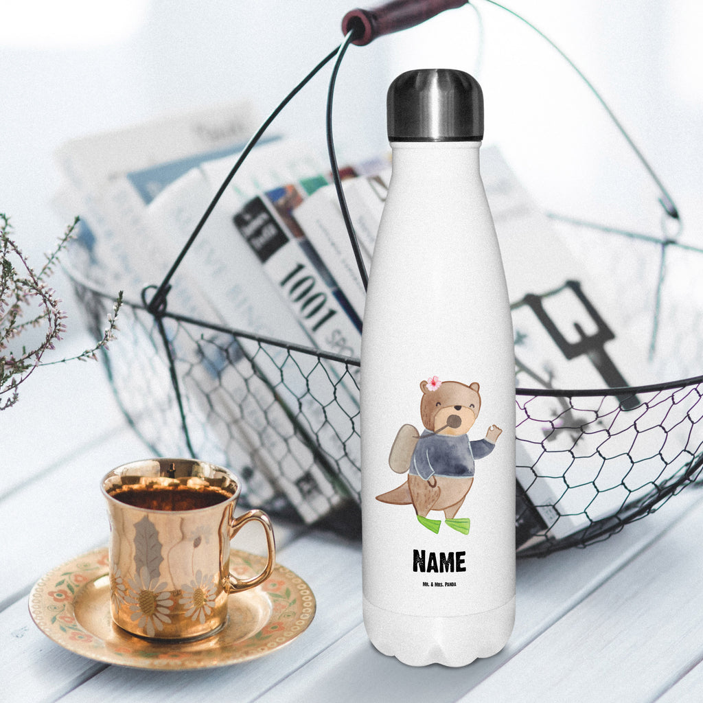 Personalisierte Thermosflasche Tauchlehrerin mit Herz Personalisierte Isolierflasche, Personalisierte Thermoflasche, Personalisierte Trinkflasche, Trinkflasche Mit Namen, Wunschname, Bedrucken, Namensflasche, Beruf, Ausbildung, Jubiläum, Abschied, Rente, Kollege, Kollegin, Geschenk, Schenken, Arbeitskollege, Mitarbeiter, Firma, Danke, Dankeschön