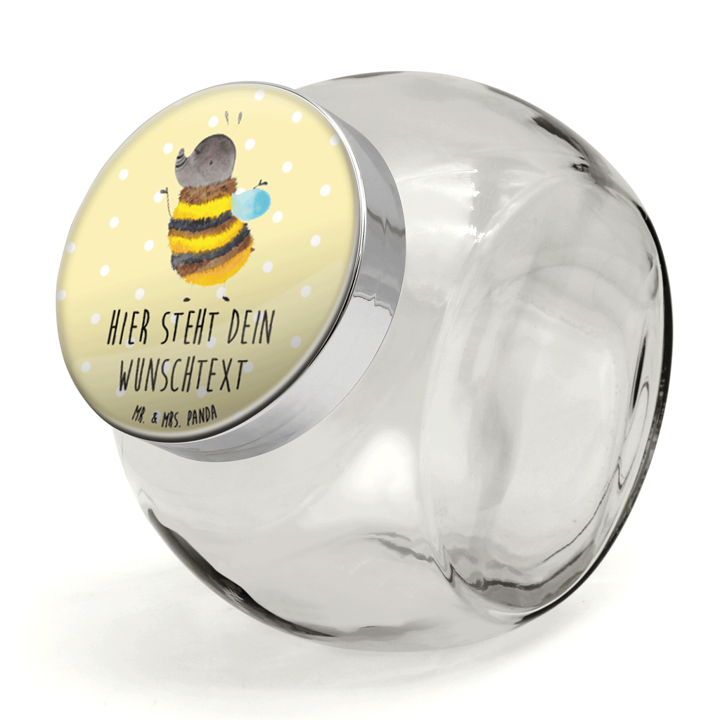 Personalisiertes Bonbonglas Hummel flauschig Vorratsdose, Vorratsbehälter, Süßigkeitenglas, Süßigkeitendose, Kaffeedose, Müslidose, Teedose, Keksbehälter, Keksedose, Glasdose, Glasbälter, Vorratsglas, Küchenbehälter, Aufbewahrungsdose, Aufbewahungsglas, Gewürzdose, Küchenorganizer, Snackdose, Tiermotive, Gute Laune, lustige Sprüche, Tiere, Hummel, Flauschig, Biene, Blume, Natur